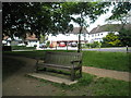 Seat by the pond at Middleton-on-Sea