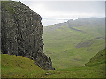 NG4756 : Cliff south of Sgurr a' Mhalaidh summit by John Allan