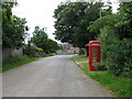 Whitbourne - phone box outside the village hall