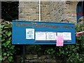 NY9074 : Noticeboard, St Christopher's Church by Roger Smith
