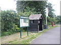 Parish council noticeboard by the bus stop at Felpham