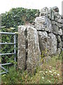 Ancient stone gate post at Higher Bosistow