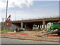 Roadworks under the M4 motorway