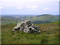 NT4839 : Small Cairn on Summit Ridge not marked on the map, but has been there for years by Iain Lees