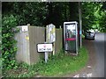 Telephone box on Coach Road as you enter Acrise