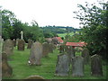 Tealby rooftops from the churchyard of All Saints