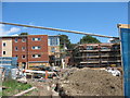 Side view of the new hall of residence on the Ffriddoedd site