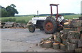 Old tractor and wood store