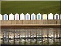 SX8957 : Beach Huts, Broadsands Beach, Torbay by Tom Jolliffe