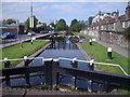 O1632 : Grand Canal: the lock at Leeson Street Bridge by Keith Salvesen