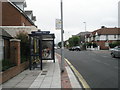 Bus stop approaching Chichester Road in Copnor Road