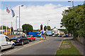 Traffic lights at north end of School Lane, Chandler