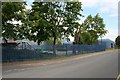 Fenced off car park