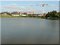 Thamesmead: view across the lake