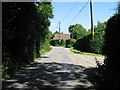 Looking NE along lane at Ewell Minnis