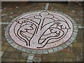 Mosaic of the trefoil flower, the centre piece of the new Parade