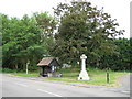 Meldreth War Memorial and bus stop shelter