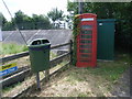 ST3329 : Telephone kiosk at East Lyng by Nick Mutton 01329 000000