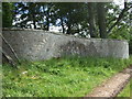 Sinuous wall around Lumsden mausoleum