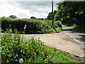 Junction of lane from Woodsden with Water Lane