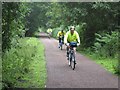NY6757 : Cyclists on the South Tyne Trail near Lambley by Oliver Dixon