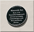 Plaque on the former Waterside Inn, Barton Upon Humber