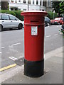 TQ2279 : "Anonymous" (Victorian) postbox, Percy Road, W14 by Mike Quinn
