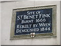 Blue plaque in Royal Exchange Avenue