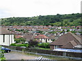 Looking across the houses from the Folkestone Road