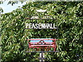 TM3569 : Peasenhall Village Sign by Geographer