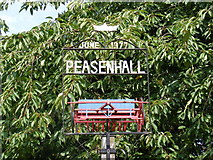 TM3569 : Peasenhall Village Sign by Geographer