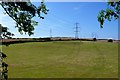 Power lines near Corton Farm