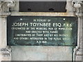 Plaque on the Joseph Toynbee FRS Memorial Fountain