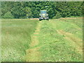 Mowing near Greencraig Farm