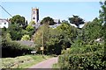 Colebrooke Village with the church on the hill