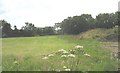 Footpath from the A 5025 leading to a redundant railway footbridge