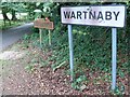 Two village signs for Wartnaby