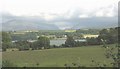 Farmland running down to the Menai Straits