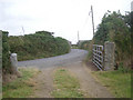 Leaving a field near Garris