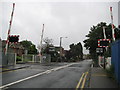 Egham Hythe: Thorpe Road level crossing