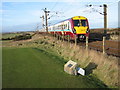 NS3234 : Train passing Gailes Golf course 14th Tee by Ian Mockford