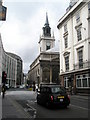 Looking westwards down Gresham Street towards St Lawrence Jewry