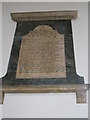 Memorial tablet to a loyal servant of The Ward