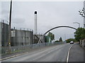 Pipe bridge over Hollins Grove Street