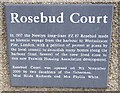 Plaque close to Rosebud Court, Newlyn
