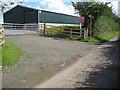 SO9347 : Modern barn near Drakes Broughton by Philip Halling