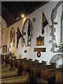 Flags on the wall at St Dubricius, Porlock