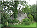 The eastern gable of Eglwys St Mihangel/Michael Church, Penrhosllugwy