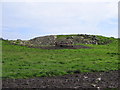 Rock outcrop and feed trailer