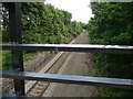 SE2803 : Single line track leaving Silkstone Common by Wendy North